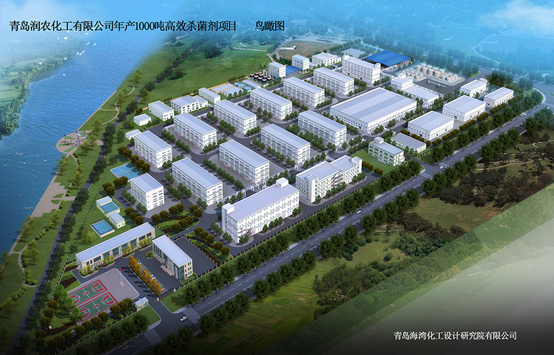 青島潤農化工有限公司年産1000萬噸高效殺菌劑項目—鳥瞰圖